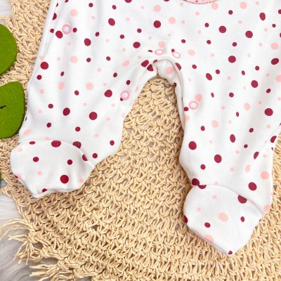 Macacão Trape Zape - Confete Coelhinha - Off White e Rose